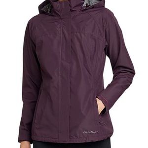 Eddie Bauer women's plum packable rainfoil jacket
Size large